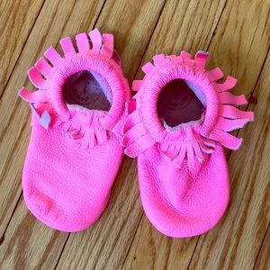Neon Pink FP Moccasins
